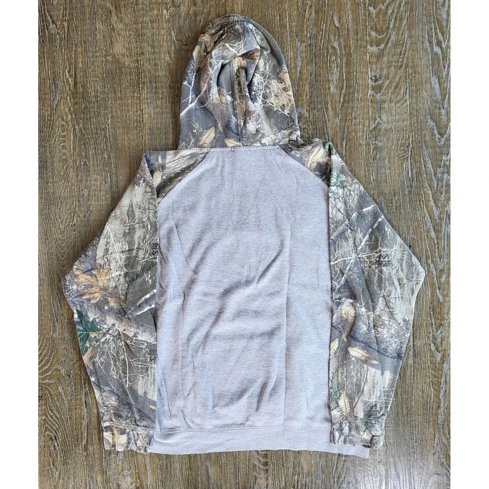 Colosseum LSU Tigers Mens XXL Hoodie Realtree Edge Camo Grey Pullover Sweatshirt